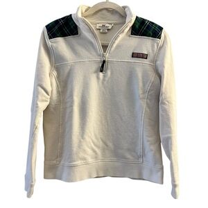 Vineyard Vines 1/4-Zip Tartan Shep Shirt Size S Plaid detailing